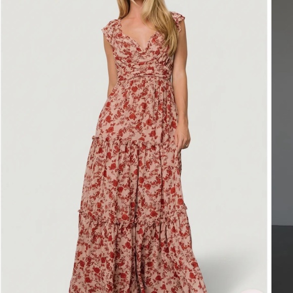 Baltic Born Dresses & Skirts - Baltic Born Martina Maxi Dress, Blush + Red